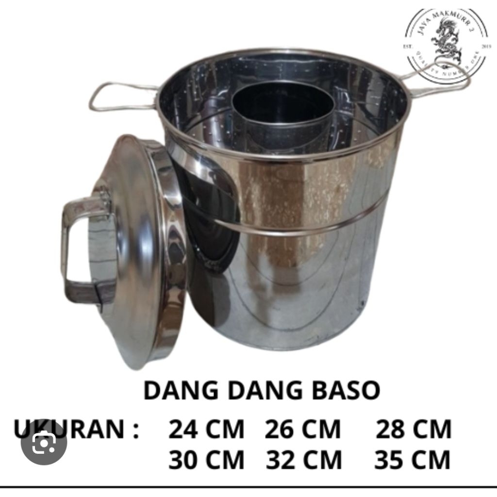 Tong bakso malang stainless ukuran 35 ltr /Dandang bakso