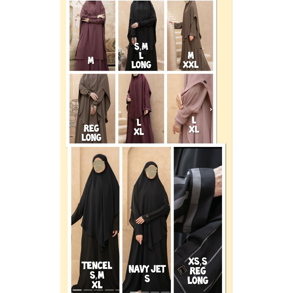 ditsy moslem  januari gamis dan khimar dewasa