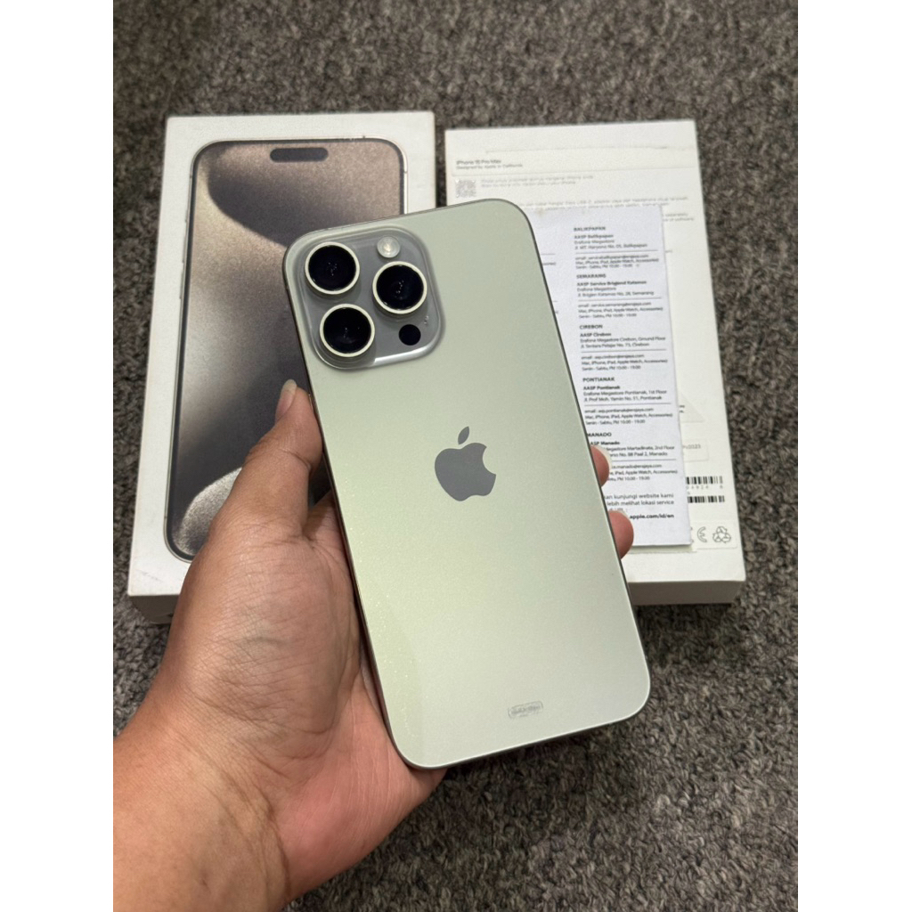 iphone 15 pro max 512gb ibox natural titanium second