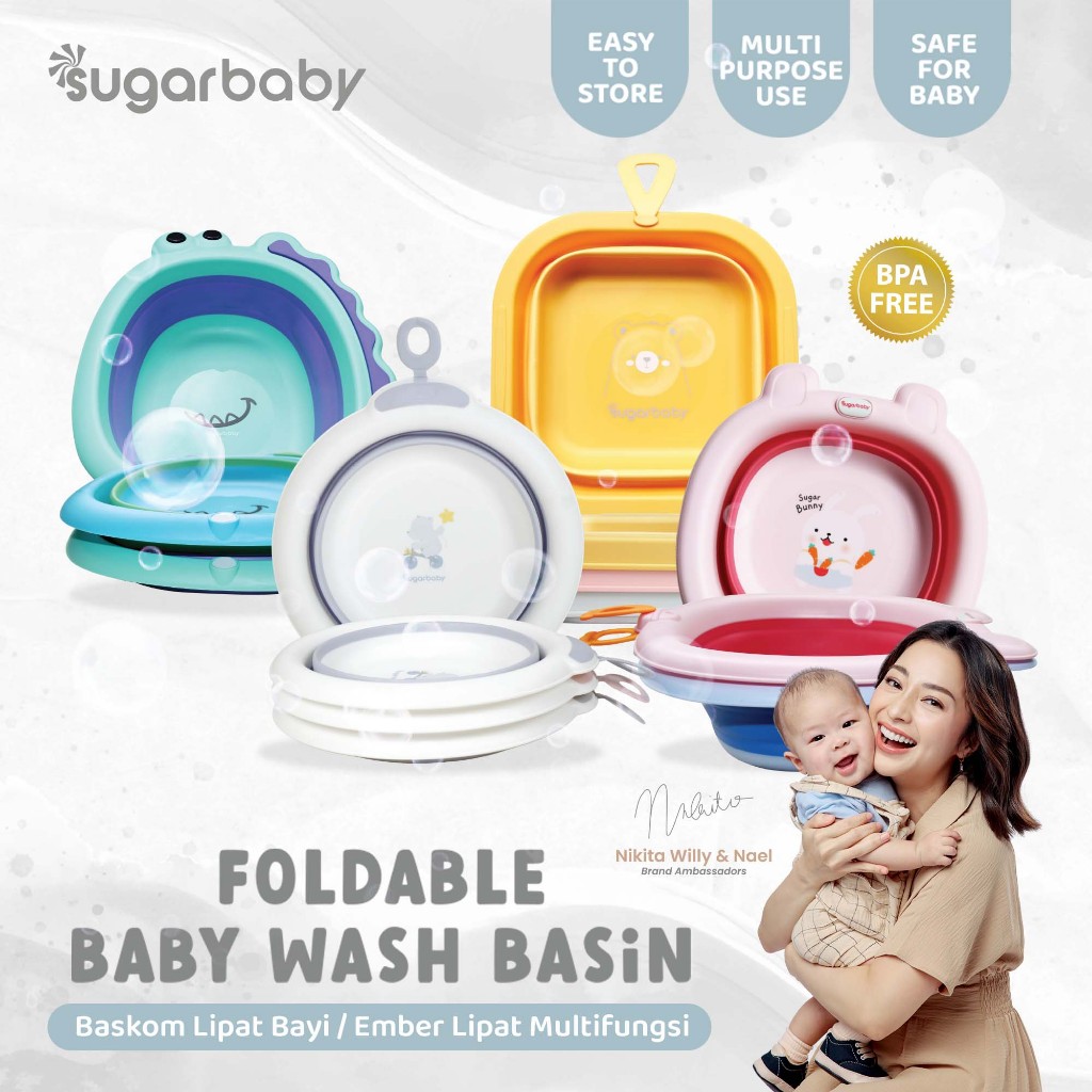 Sugar Baby Foldable Baby Wash Basin/Baskom Lipat Bayi/Ember Lipat