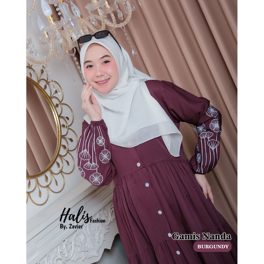 [NEW ARIVAL HALIS ] GAMIS NANDA/MELDA/MANDA/BORDIR ORIGINAL BY HALIS