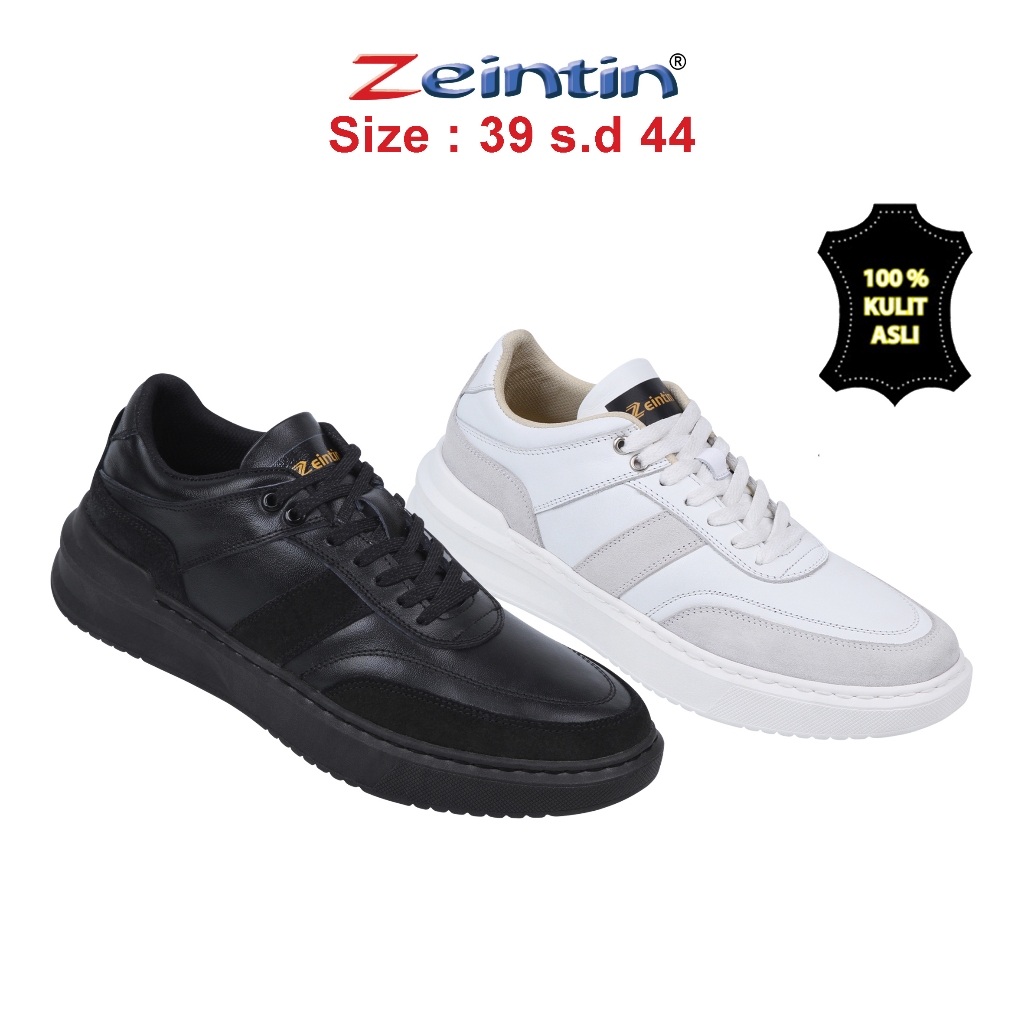 Zeintin - Sepatu Sneakers Pria Kulit Asli Sepatu Casual Pria Zeintin AS 7053