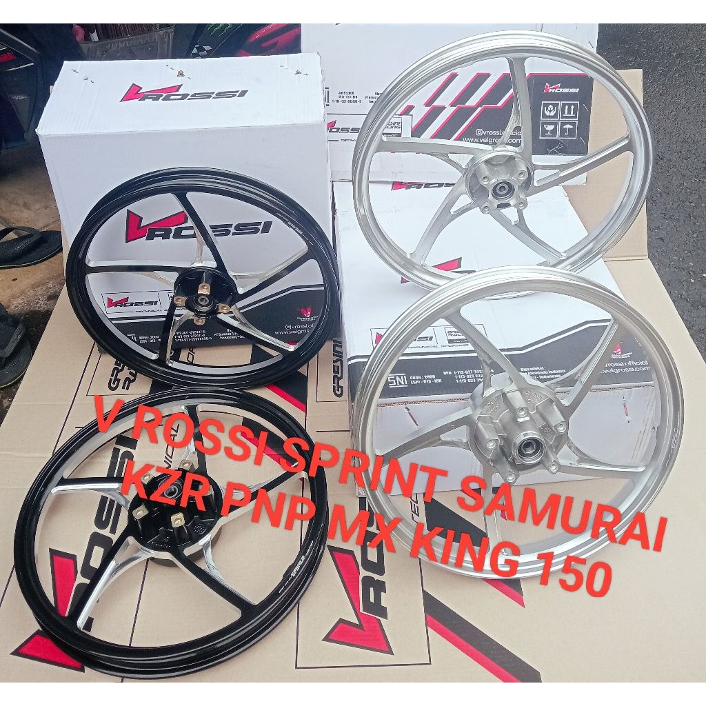 VELG/PELAK RACING V ROSSI SPRINT SAMURAI MX KING 150 ORIGINAL V ROSSI PALANG 5 SAMURAI PNP MX KING 1