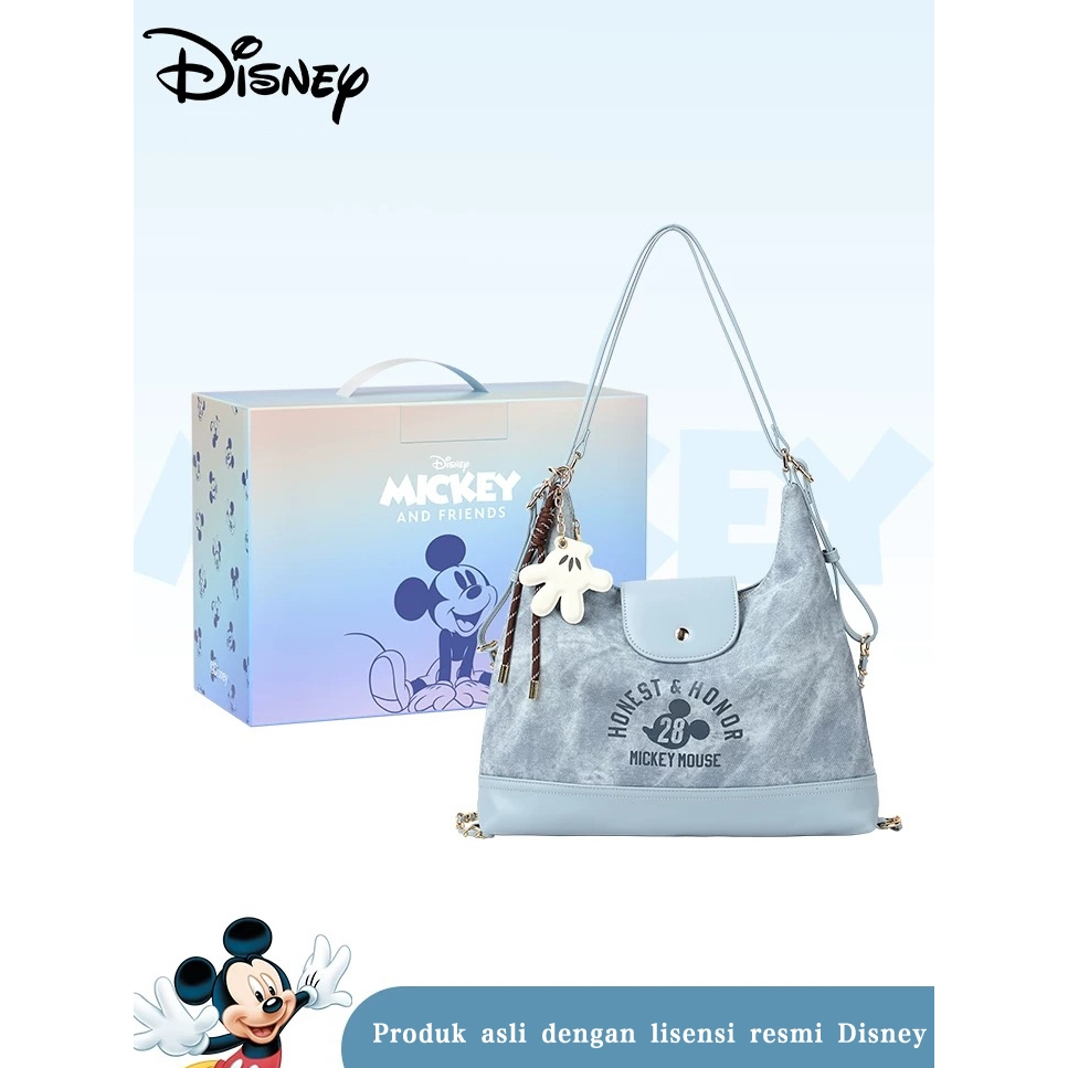 Tas Selempang Mickey Mouse Disney Premium Wanita Warna Biru