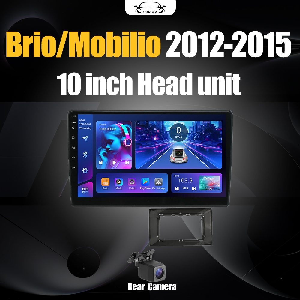 Android 15 Head Unit 10" IPS For Honda Brio/Mobilio 2012-2015 Head Unit 8 Chip Nuklir 8+64GB/8+128GB