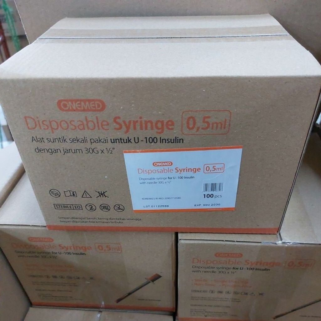 disposible syringe 0,5ml onemed-1box