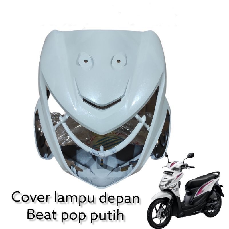 Tameng Depan Beat Pop Putih Cover Lampu Depan Beat Pop Putih 2014-2020