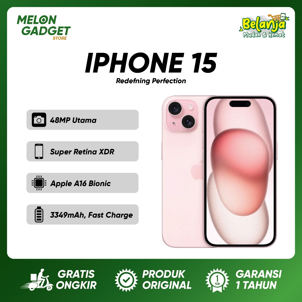 IPHONE 15 128 LANGKA GARANSI RESMI IBOX STOK TIDAK BANYAK JAMINAN BARU