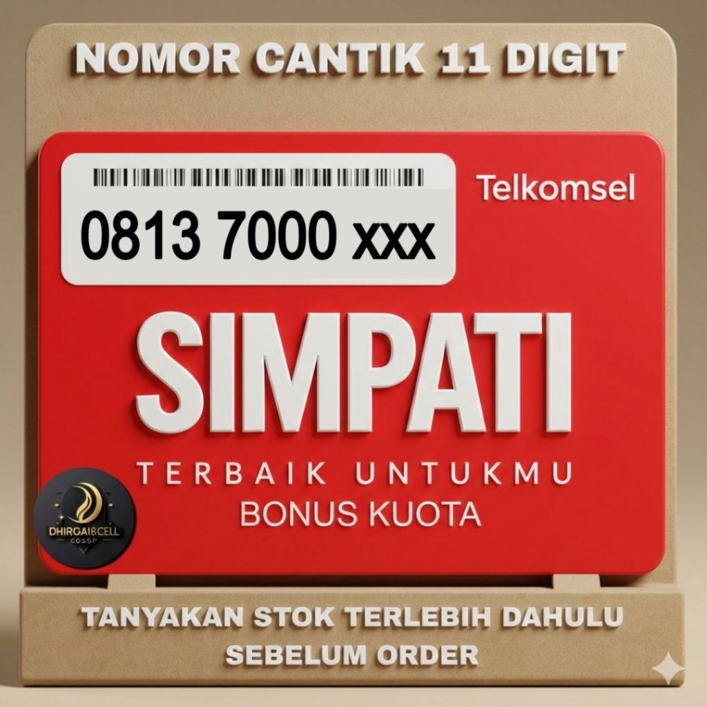 Nomor Cantik Simpati 5G Kartu Perdana 3GB 813 7000 xxx