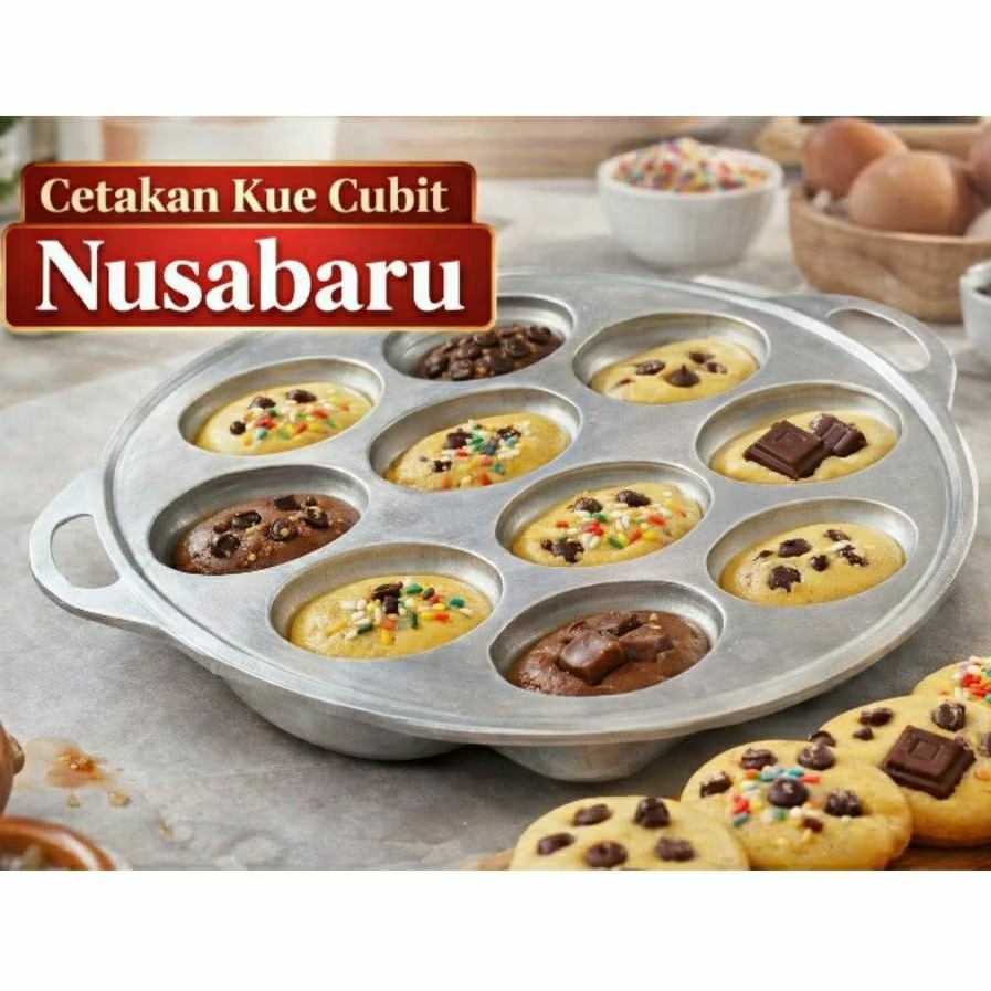 Cetakan Kue Cubit 8 Lubang | Wajan Cubit Aluminium Tebal | Cetakan Bolu Kenong Anti Lengket