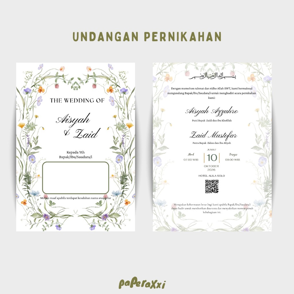 Undangan Pernikahan Premium Aesthetic Simple Minimalis