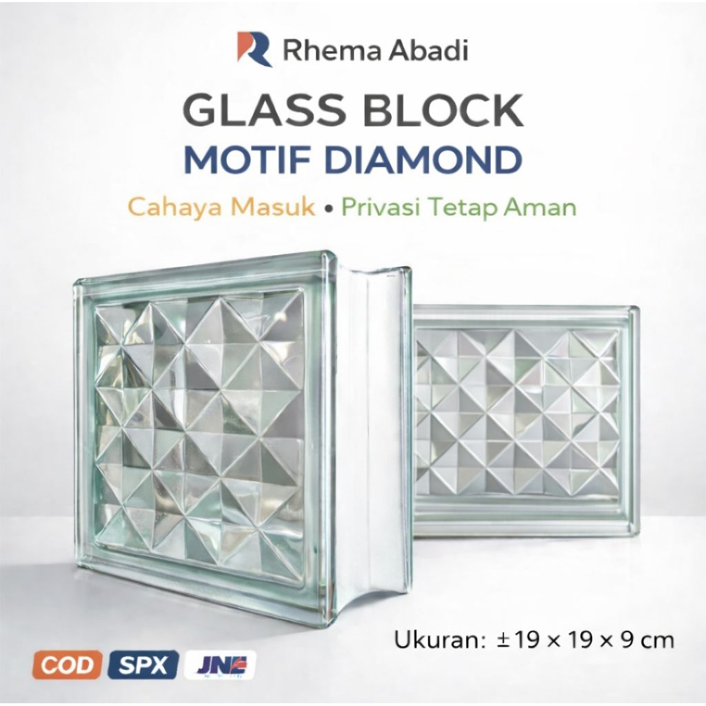 GLASS BLOCK MULIA BARU SEMUA MOTIF