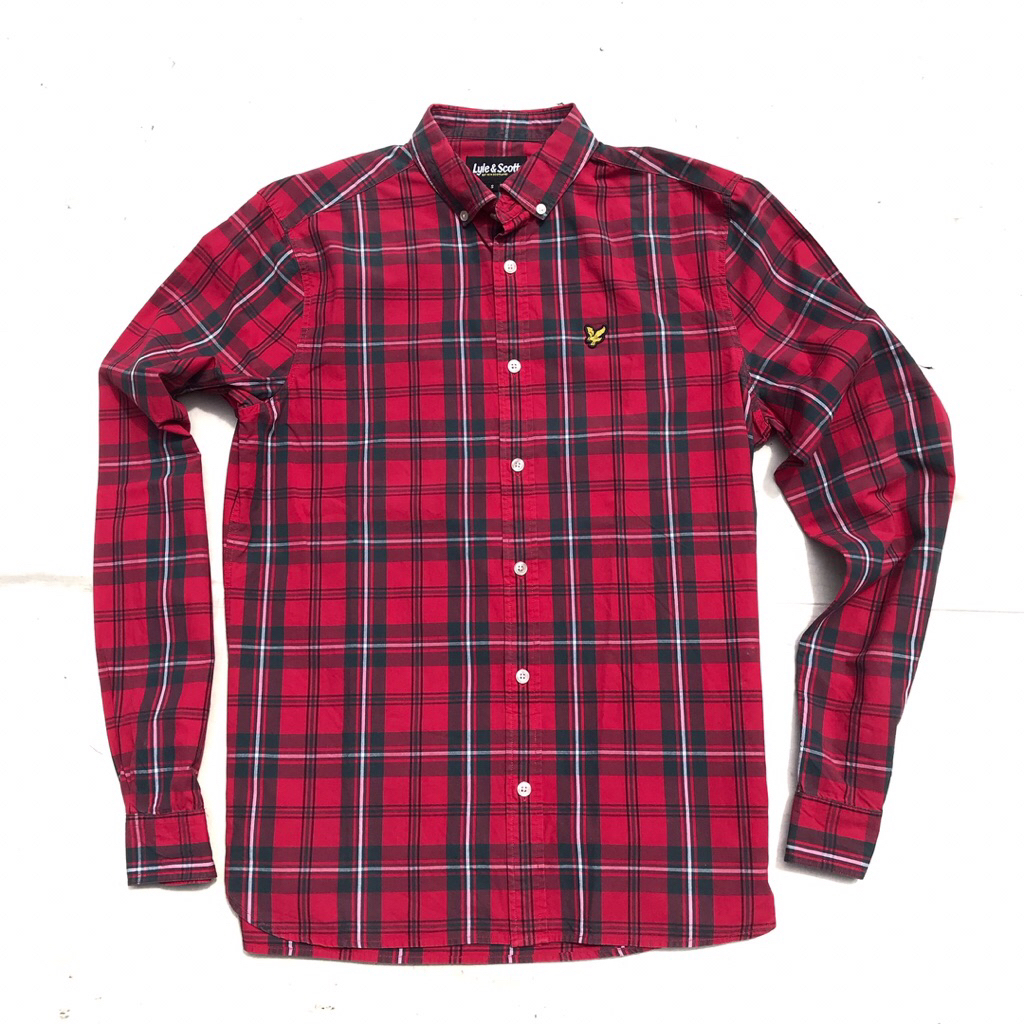 Lyle And Scott plaid Tartan Scotland iconic gingham Long Sleeves Shirt