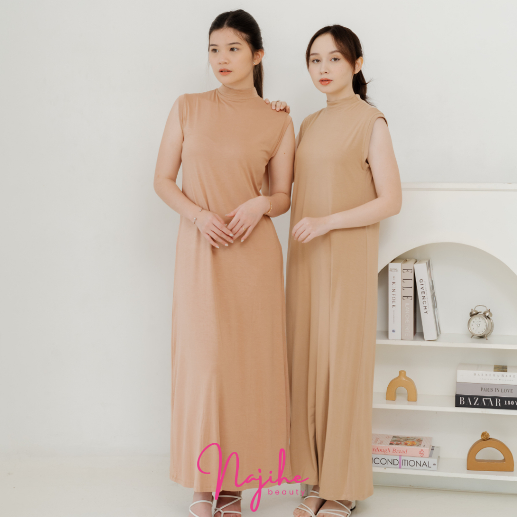 Najihe - Manset Gamis Kaos Rayon Premium Tanpa Lengan | Manset Gamis Kutung | Manset Dress Sleeveles