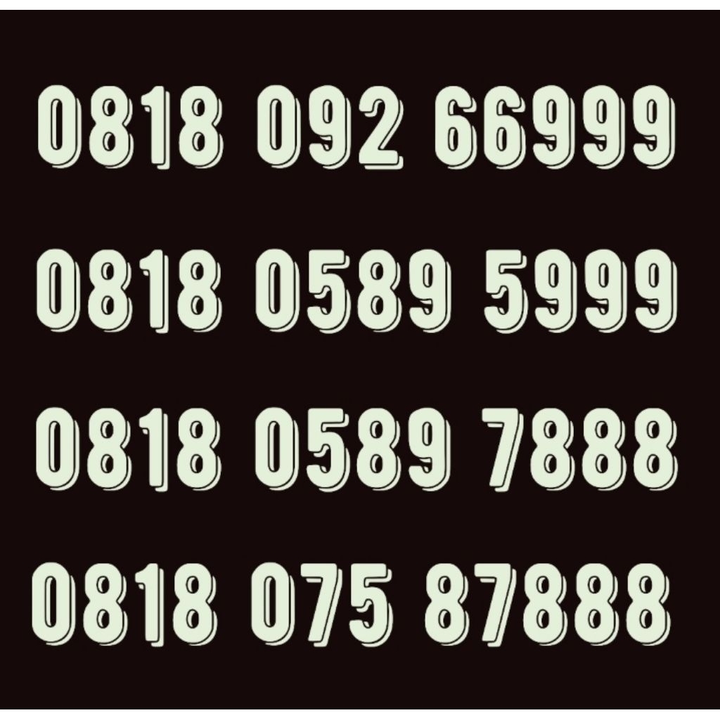 Nomor cantik XL triple 999 dan 888