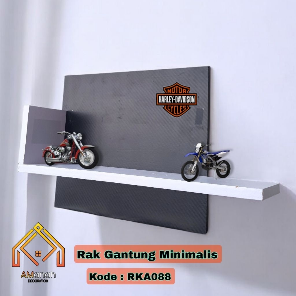 RAK GANTUNG KAYU MINIMALIS RKA088 / RAK POT BUNGA HIAS SERBAGUNA / RAK SUDUT RAK HIAS