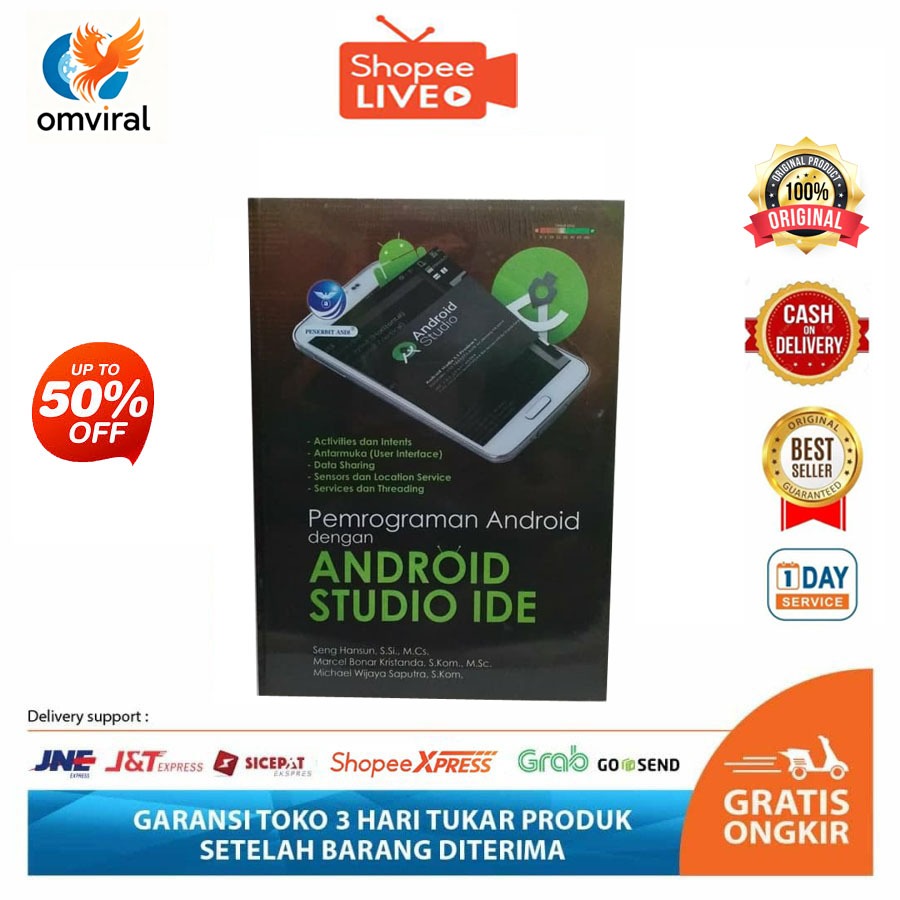 buku belajar android studio ide dan database developer penerbit andi