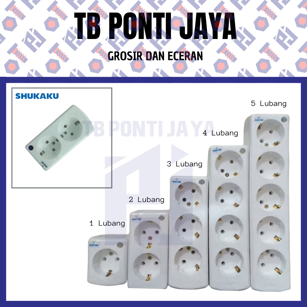 Stop Kontak Original Shukaku 1-5 Lubang / Terminal Colok