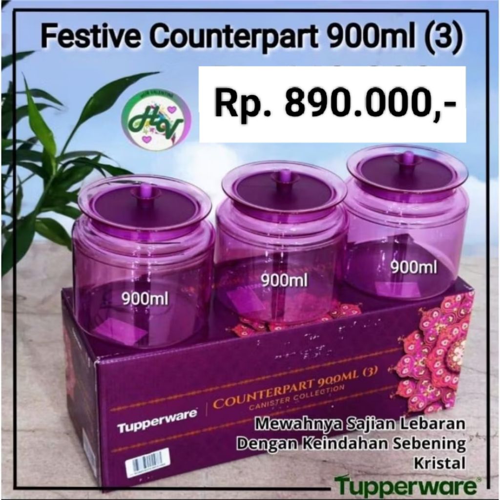 Counterpart tupperware 900 ml / toples tupperware