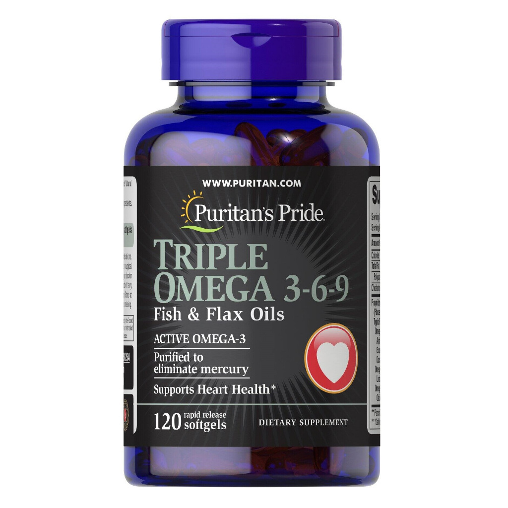 Puritan Puritans Triple Omega 3 6 9 369 Maximum Strength Puritan's 120 softgels