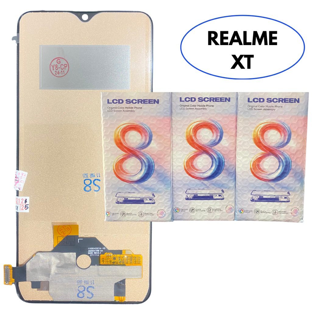 LCD ORIGINAL REALME XT FULLSET BLACK