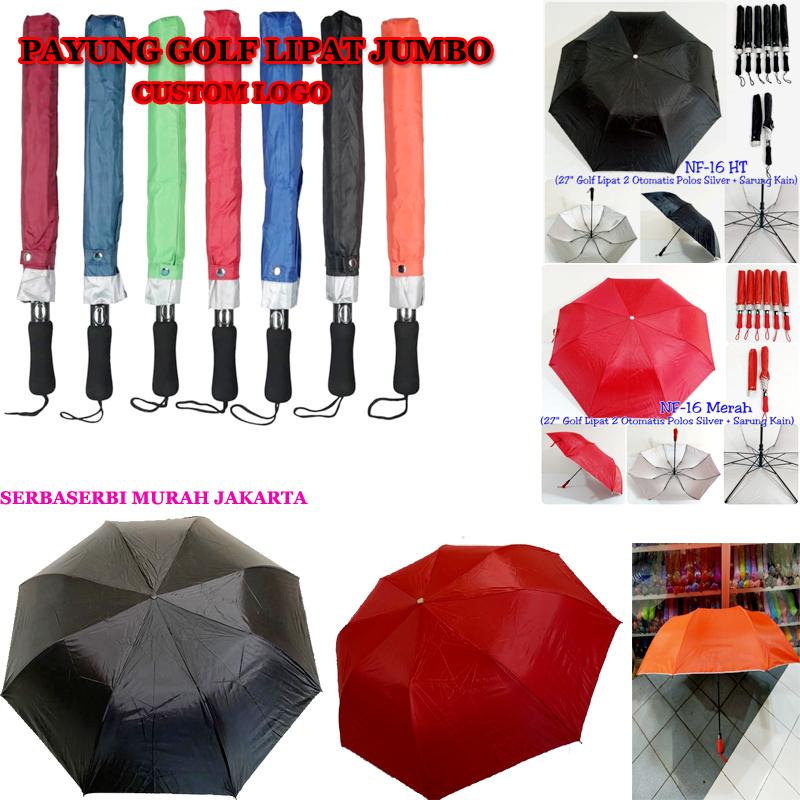 Payung Golf Lipat Otomatis / Payung Lipat Jumbo / Payung Golf Lipat Custom