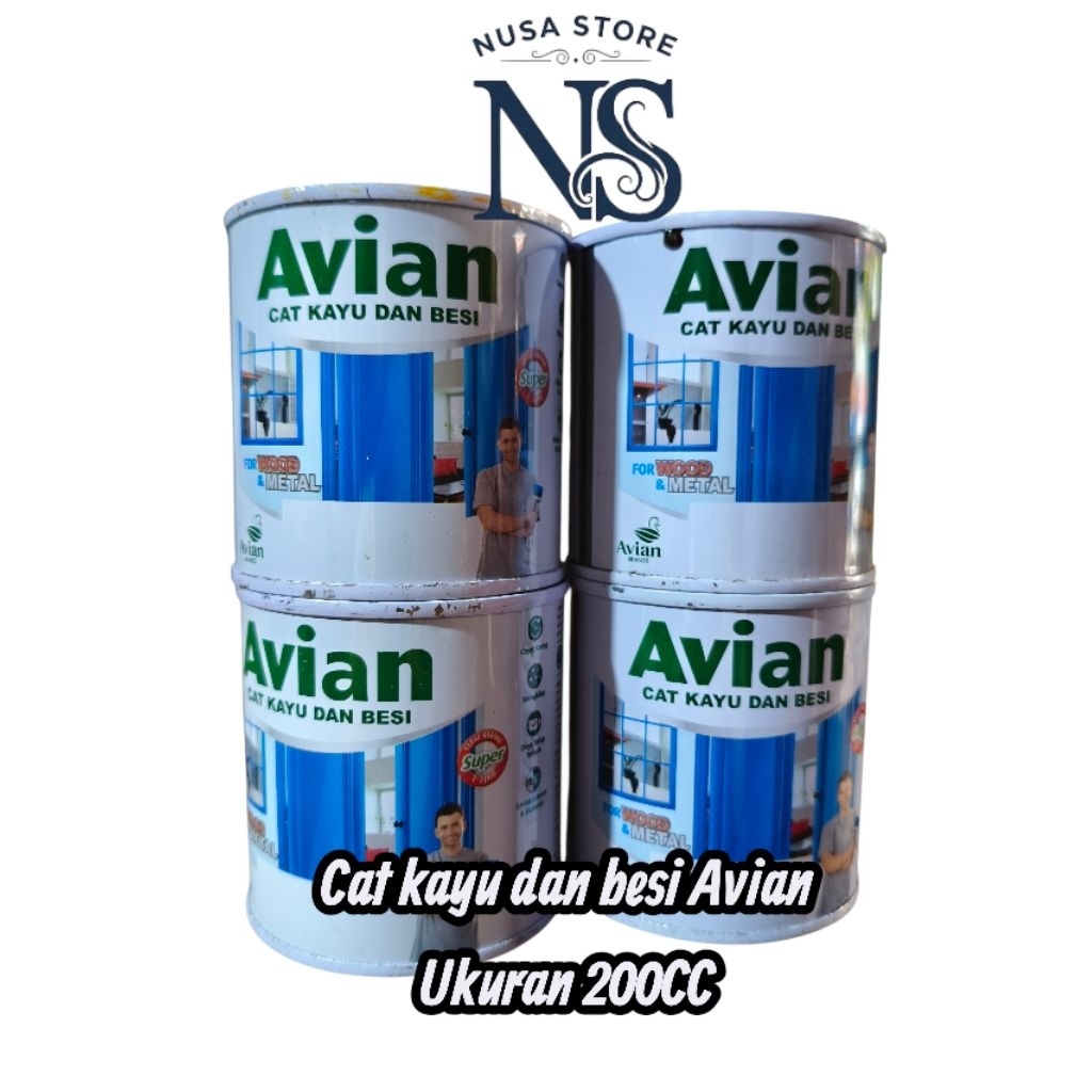 [200CC] CAT KAYU DAN BESI AVIAN UKURAN 200CC / CAT KUAS AVIAN / CAT MINYAK AVIAN
