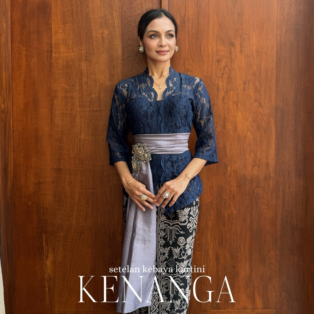 Setelan Kebaya Bali Kenanga Brokat Stretch | Kebaya Bali | Kebaya Kartini | Kebaya Brokat | Kebaya W
