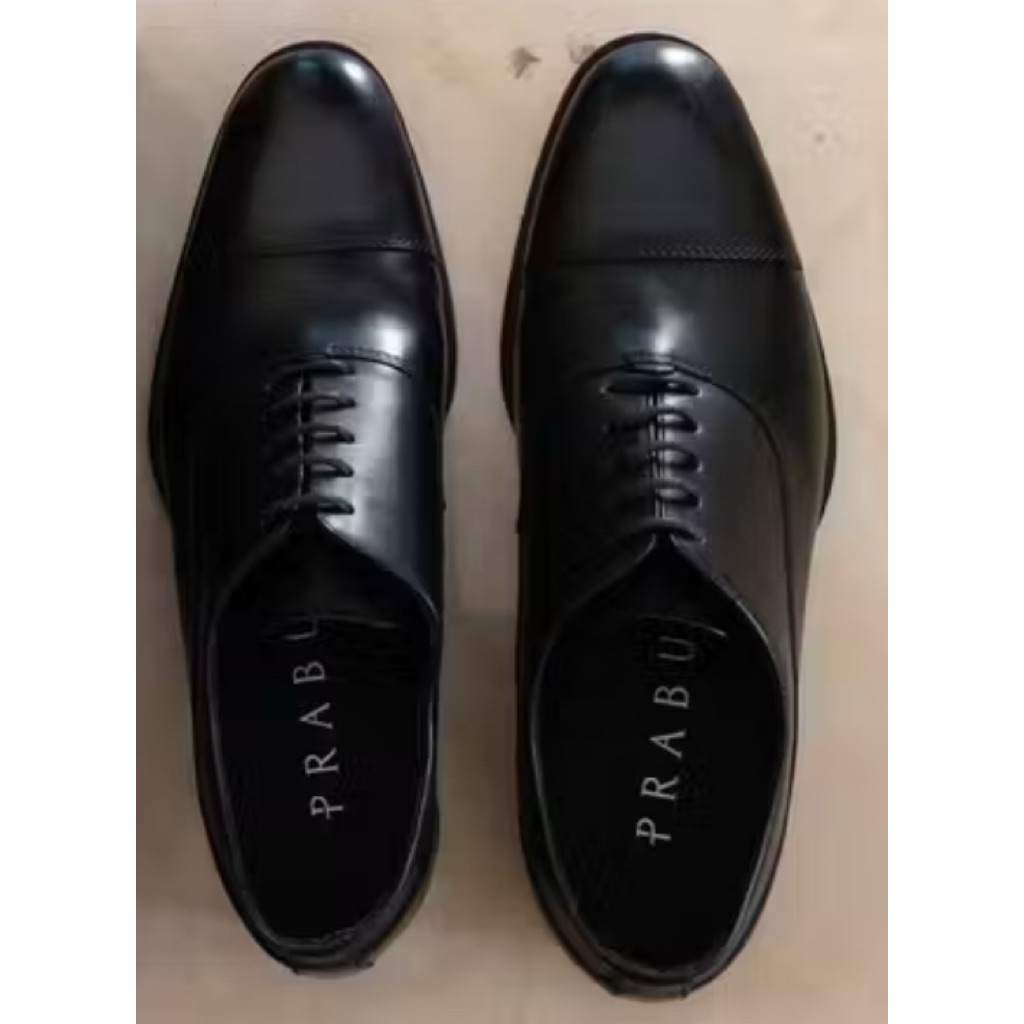 Sepatu Kulit Oxford Pria Hitam (Prabu)