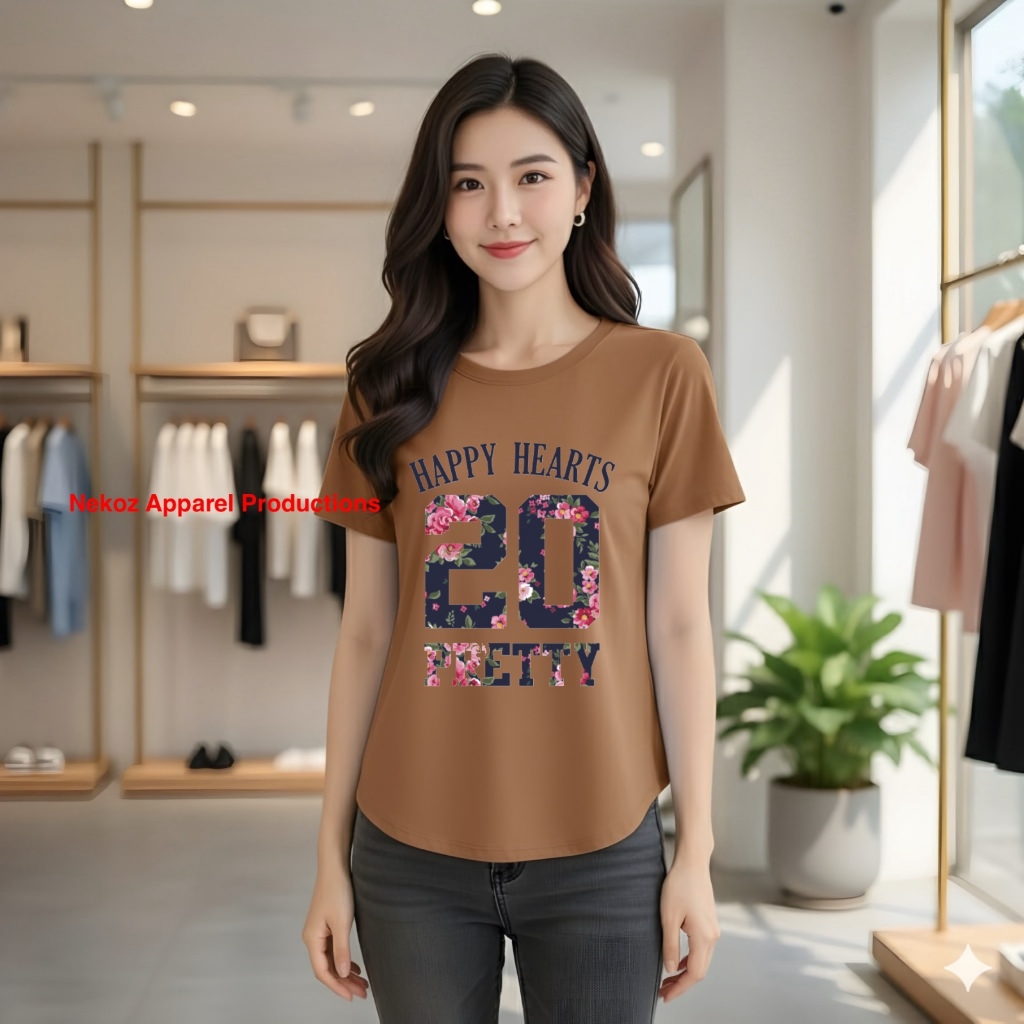 BenWear.id -  Kaos Oval Wanita Spandek Nyaman M-XXL Pretty 20