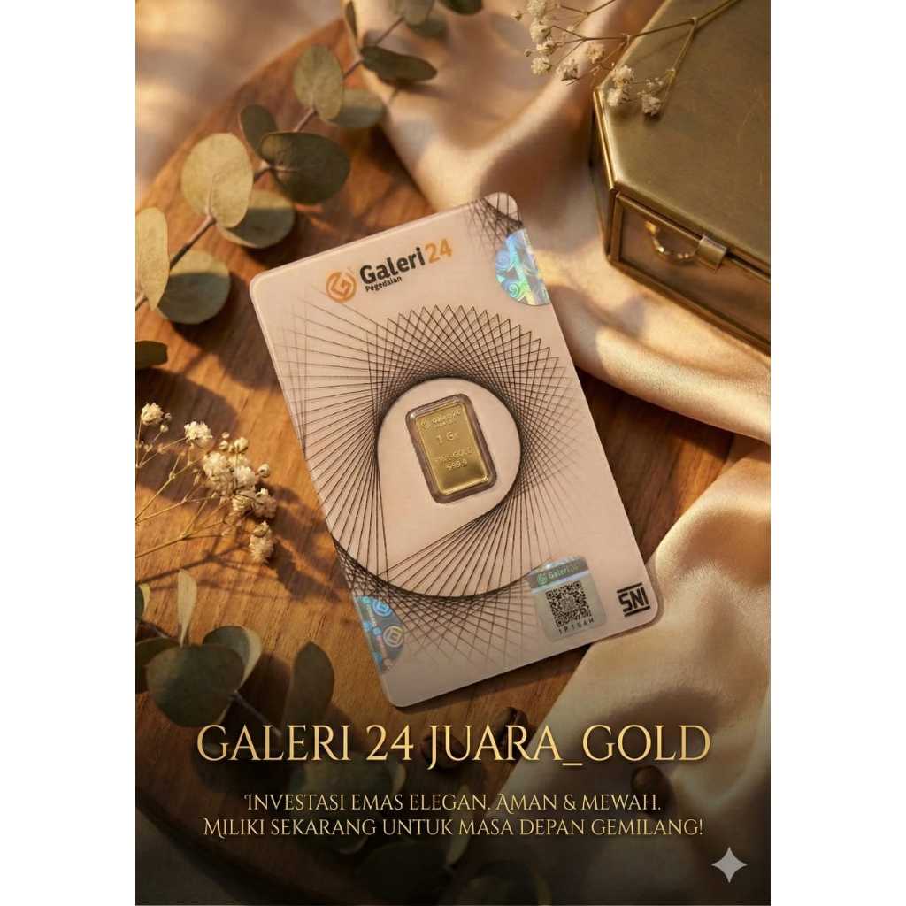 LOGAM MULIA GALERI 24 1 GRAM  2025 , Kadar 24 Karat/999.9Produk dijamin ASLI 100% (sdh asuransi)