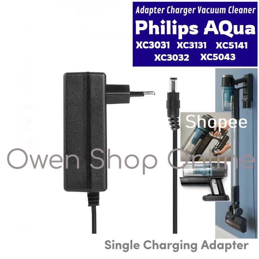 Adaptor Charger Philips AQua XC3131-01 3000 Series Vakum XC3031 XC3032 XC5043 XC5141 Vacuum Cleaner 