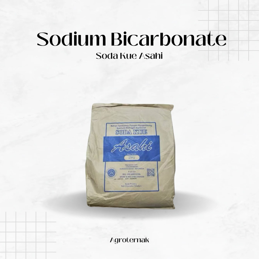SODIUM BICARBONAT/NATRIUM BICARBONAT/BAKING SODA/ SODA KUE - HALAL - FOOD GRADE - 1 KG EX. NOVABAY