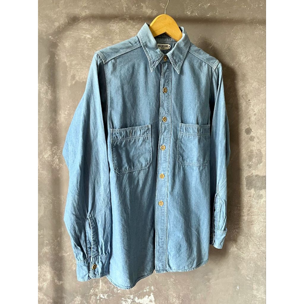 HELLER'S CAFE BRAND CHAMBRAY SHIRT