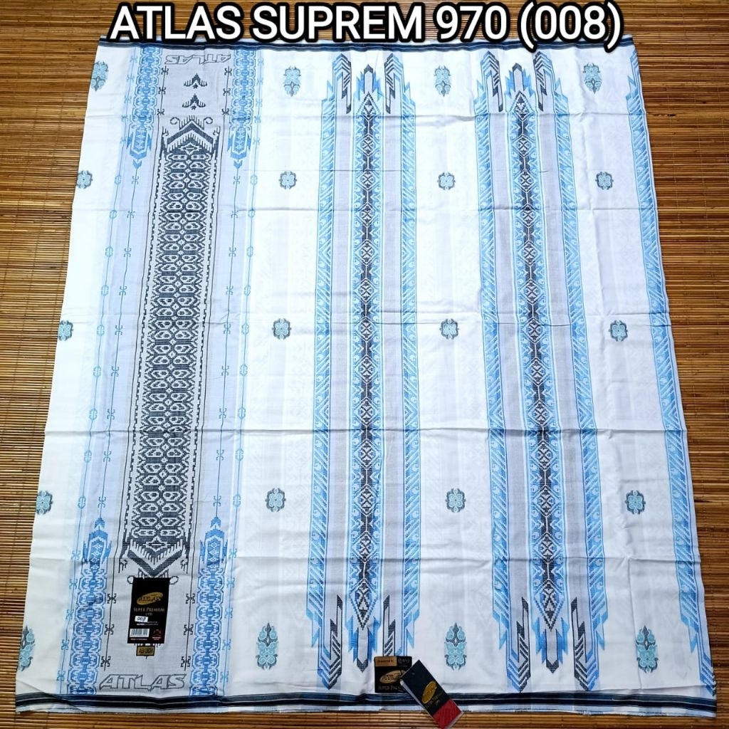 Sarung ATLAS Super Premium 970 GOLD ORIGINAL, SARUNG ATLAS SUPREM 970 MOTIF SONGKET TIMBUL BHS ORIGI