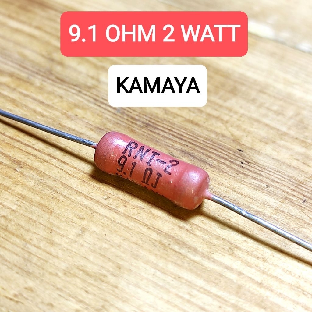 Resistor 9.1 Ohm 2 Watt KAMAYA RNI-2 Original Japan 9R1 2W jepang nos vintage bukan panasonic matsus