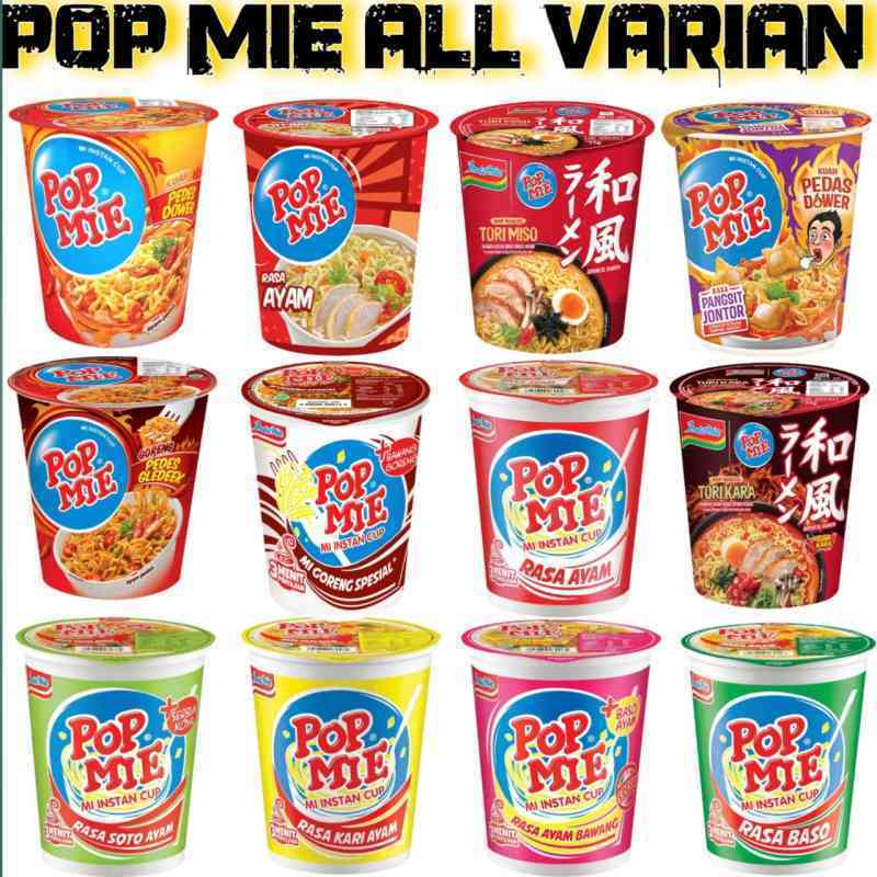 Pop Mie Kuah All Varian  Pop Mie Kuah Cup