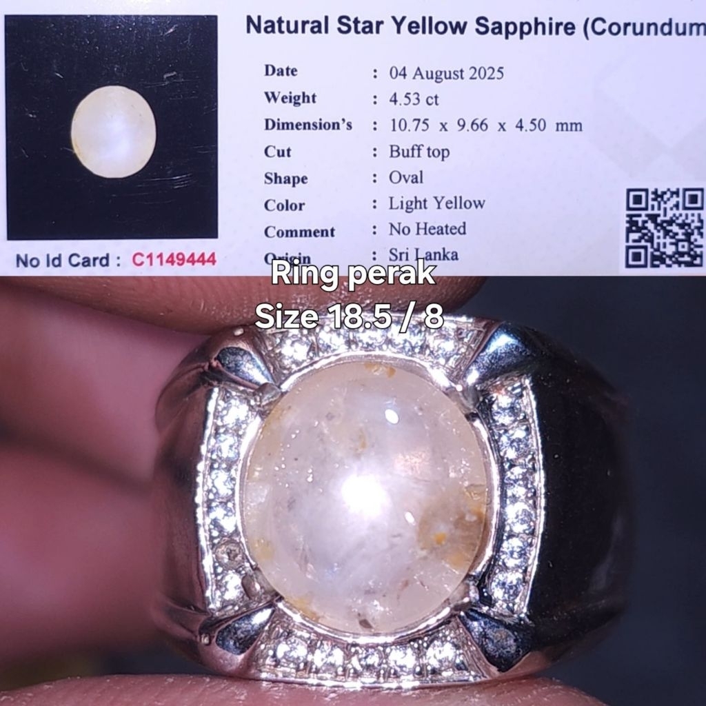 natural light yellow star sapphire ceylon safir srilanka no treatment