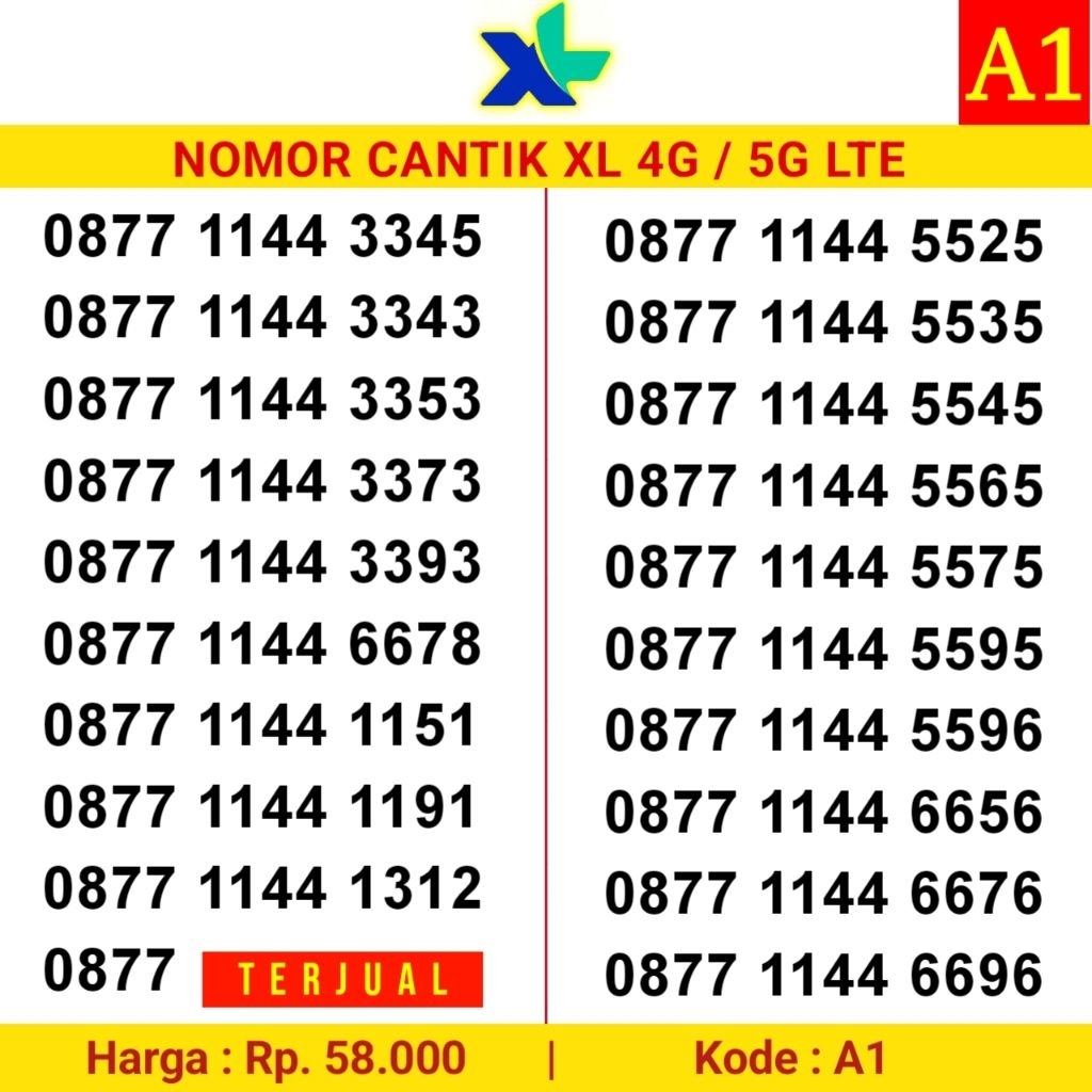 Nomor Cantik XL MURAH 0877 0878 0819 0818 0817 8888 9999