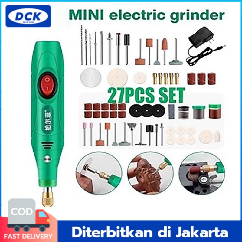 DCK 135PCS Gerenda listrik Bor Mini 132PCS 12V DC 15000 RPM Mini Drill Electric Engraver Grinder Ger