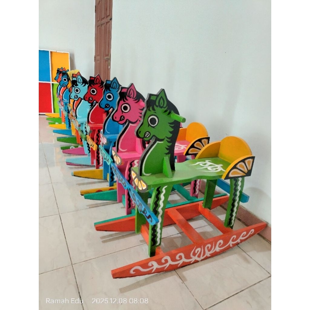 Mainan Edukasi Kuda Kayu / Kuda goyang / kuda jungkat-jungkit