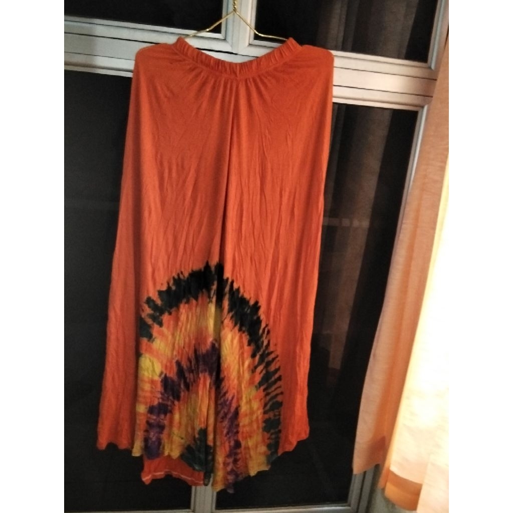 PRELOVED ROK PANTAI WANITA_SKIRT TIE DYE DAILY KEKINIAN VINTAGE ROK BALI