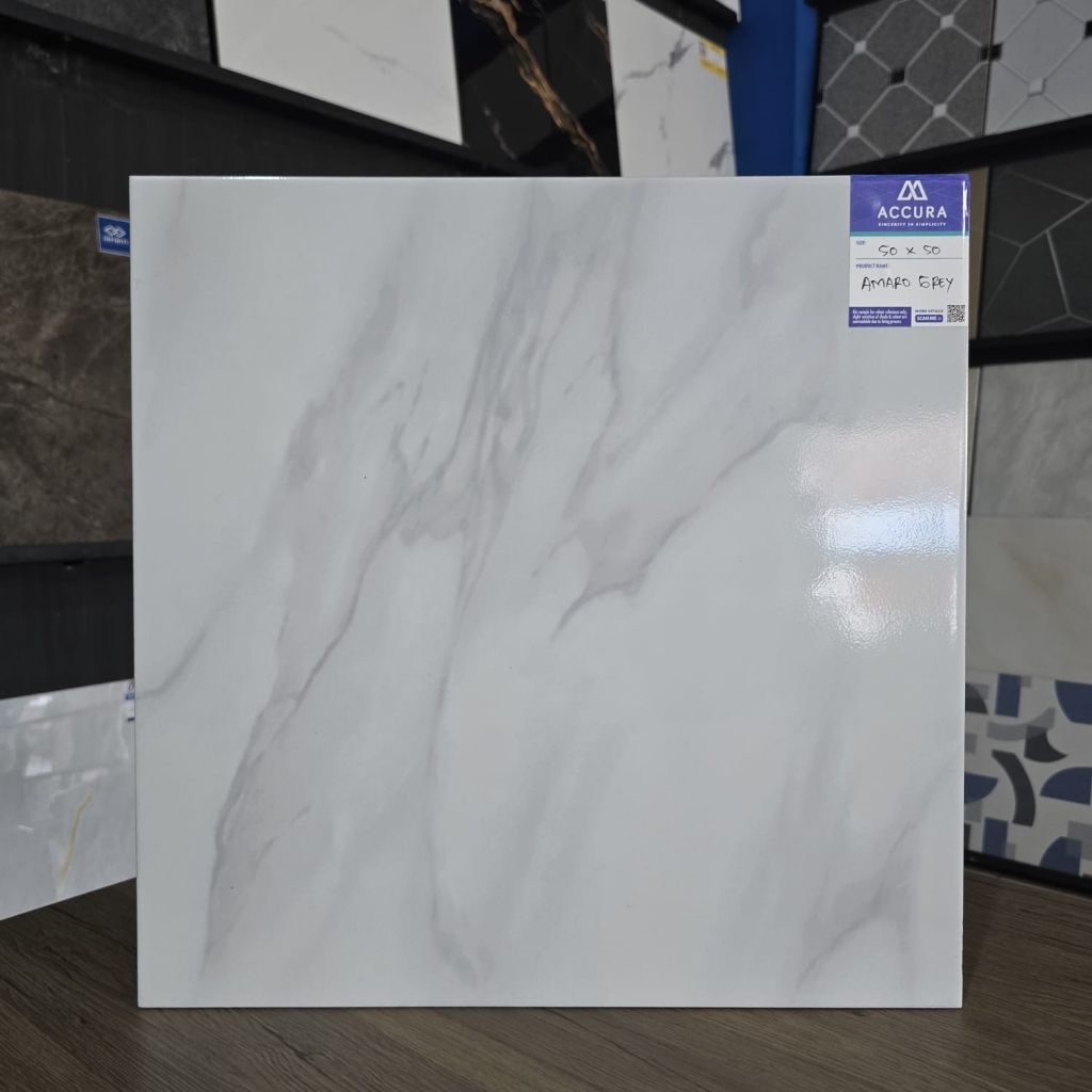 Keramik Lantai 50x50 Amaro Grey || Accura