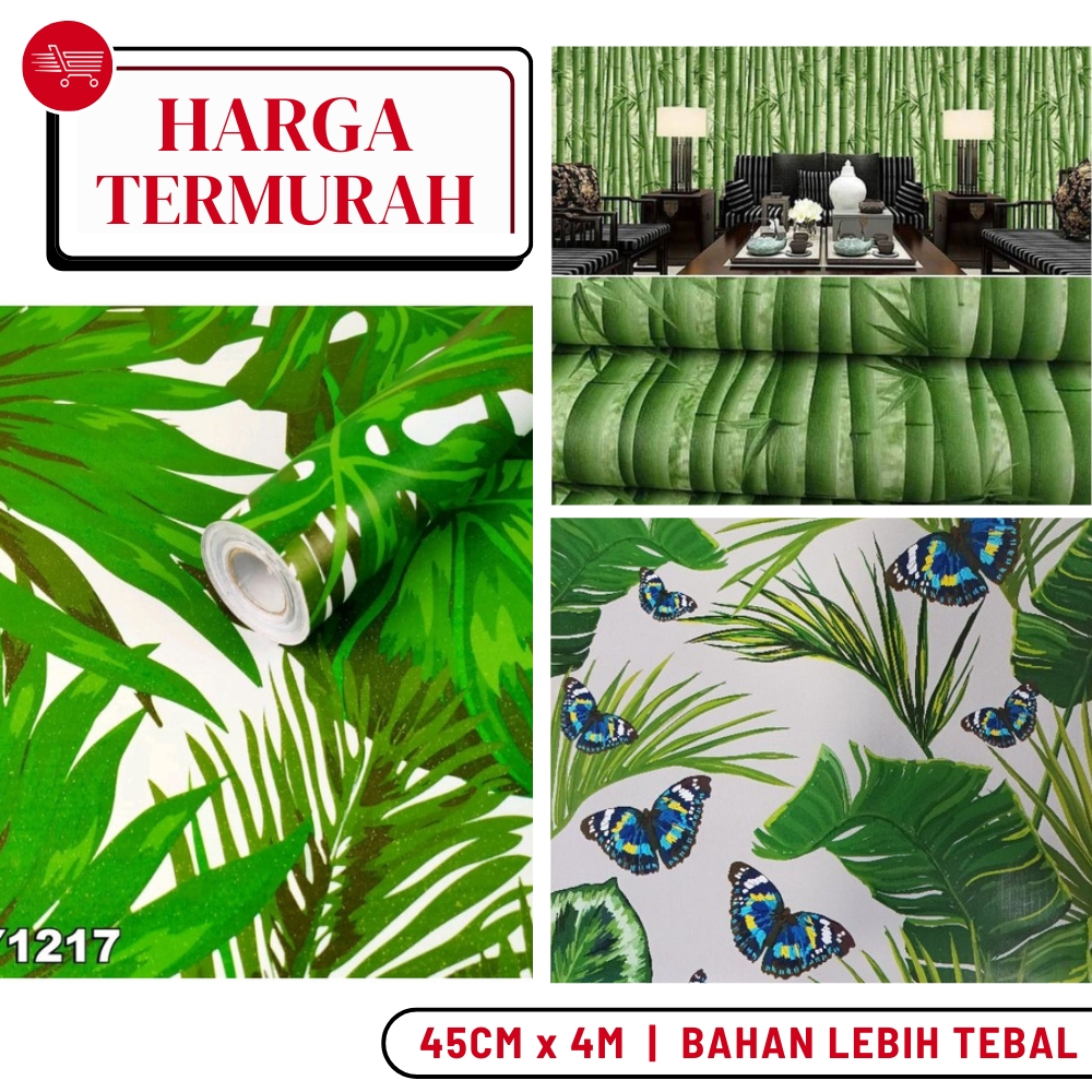 Wallpaper Dinding Aestetic Wallpaper Dinding Ruang Tamu Estetik Walpaper Kamar Estetik Motif Daun Hi