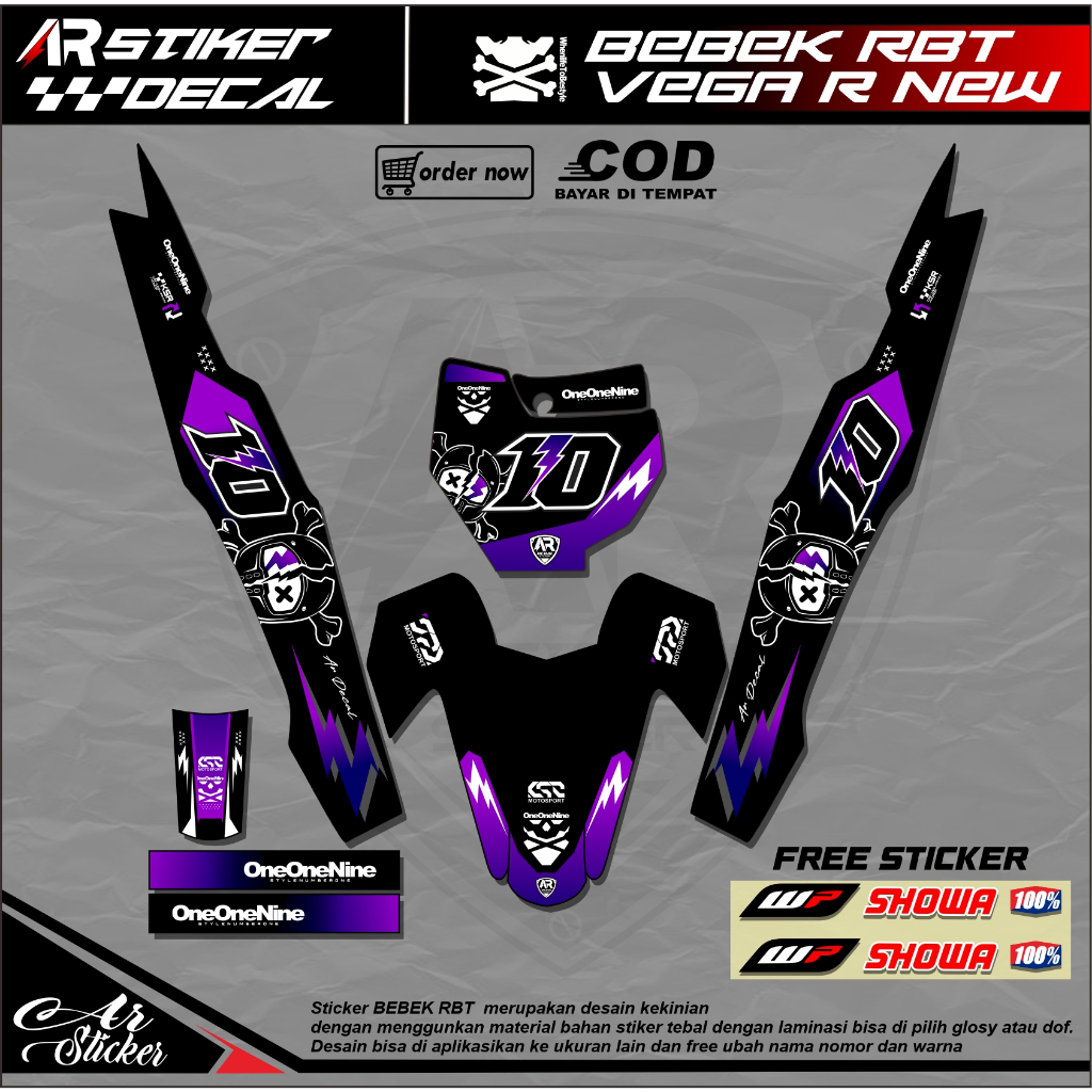 Dekal Yamaha Jupiter Vega New Full Body Sticker Striping Vega R New Robot RBT Bebek Modif