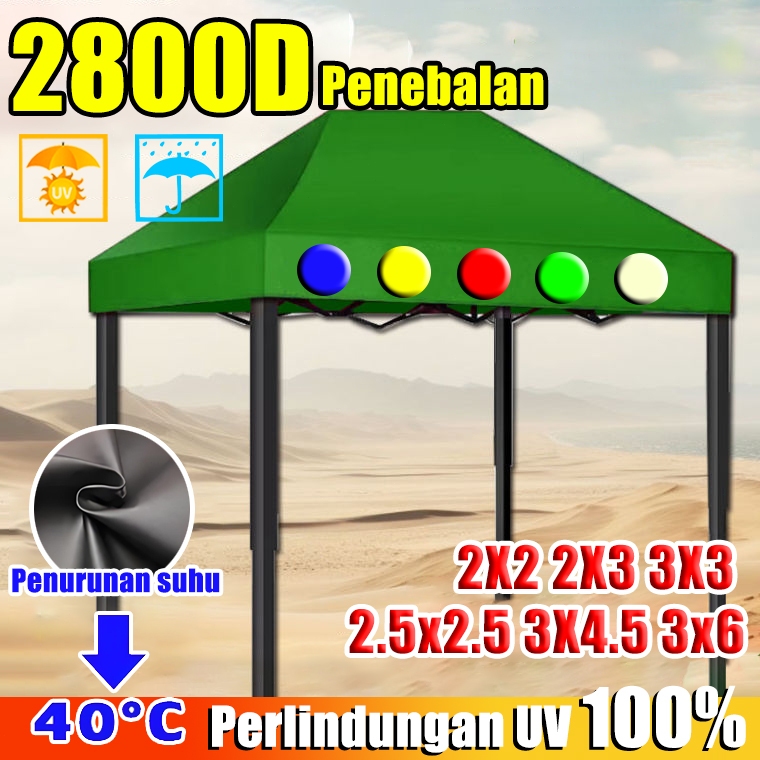 COD Tenda Bazar 2800D Outdoor Tenda lipat 2x2 3x3 Tenda Lipat Jualan Tenda lipat Jualan Tenda Gazebo
