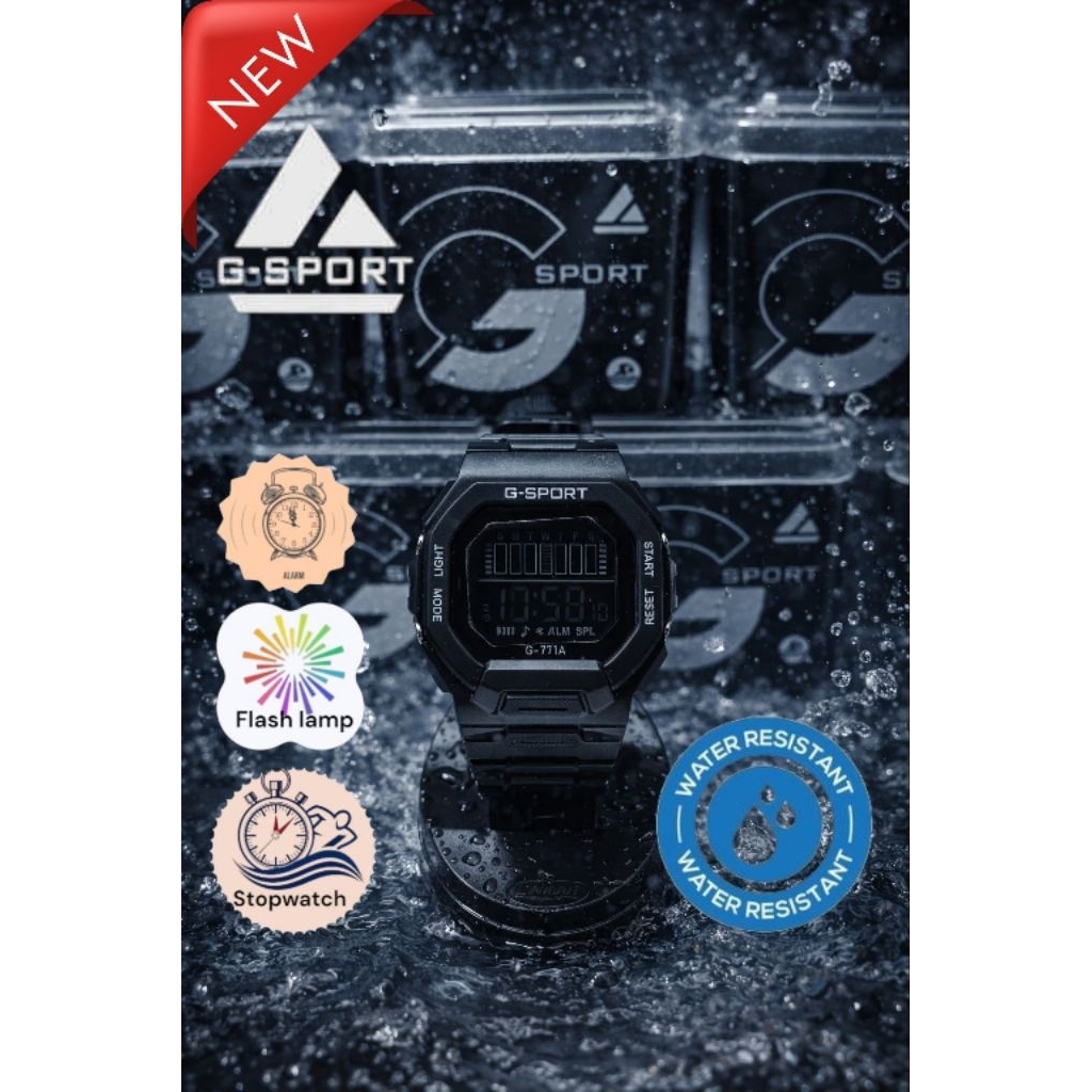 Jam Tangan Murah Pria G-SPORT Digital G-771A | Jam Sport Keren & Multifungsi
