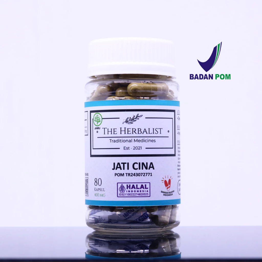 The Herbalist Jati Cina - 80 Kapsul (Melancarkan BAB / Sembelit / Kosntipasi ) obat, herbal, jamu
