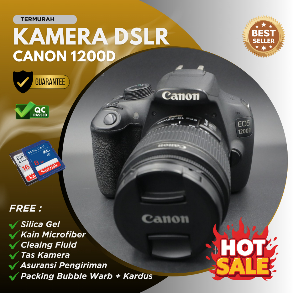 Kamera Canon 1200d Murah Banyak Bonus Bergaransi