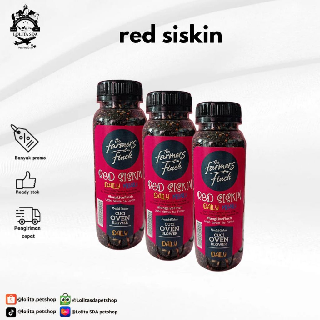 RED SISKIN DAILY MENU red siskin makanan burung